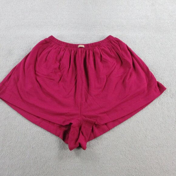 Lunya Slumberknit Long Sleeve Henley Short Set Womens XS Pomegranate Red Pajamas - Picture 6 of 16